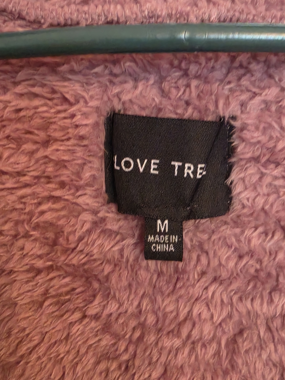 Love Tree Hooded Teddy Jacket — Mauve Brown - Picture 4 of 4